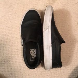 Vans black perforated leather sneakers M 6, W 7.5